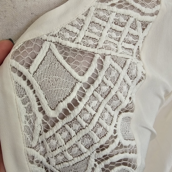 Twelfth Street by Cynthia Vincent "Both Sides Now" Lace Bib Blouse - Picture 4 of 12